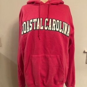 Pink champions coastal Carolina sweatshirt